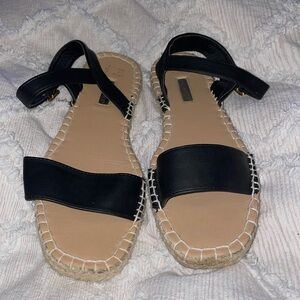 Black espadrille sandals